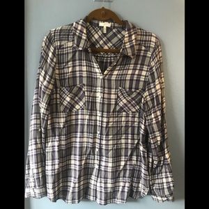 Joie Plaid Button Down Shirt